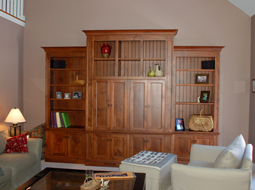 Knotty Pine TV Cabinet with Bi-Fold Doors