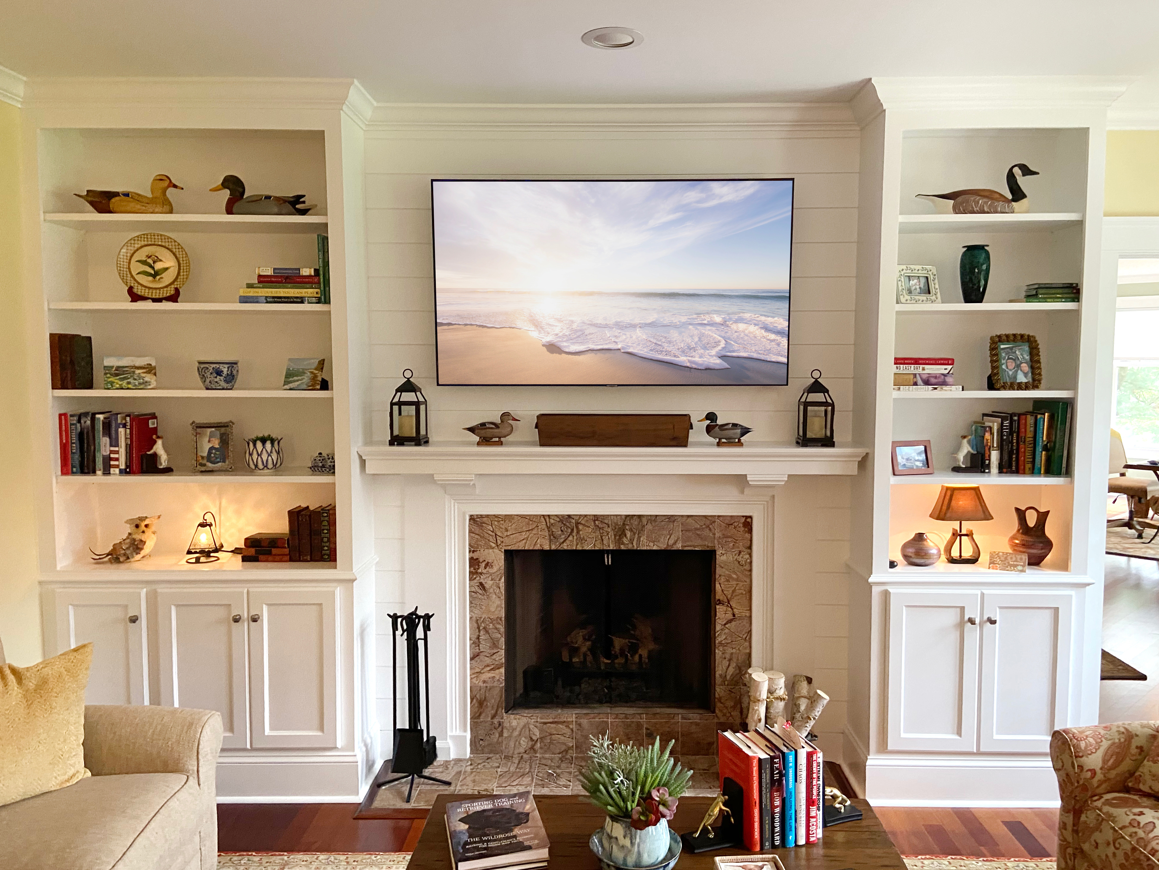 fireplace cabinets | built in wall units & bookcases around fireplaces