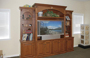 natural maple stain entertainment center